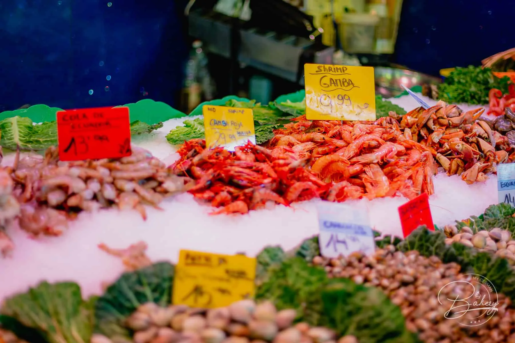 Mercado de la Boqueria - Barcelona Markt auf La Rambla - Der Mercado de la Boqueria ist ein Obstmarkt, Gemüsemarkt, Markt für Fisch und Fleisch in Barcelona. Markthalle Las Ramblas Sehenswürdigkeit - Obst- und Gemüsemarkt in Barcelona - Mercat de Boqueria