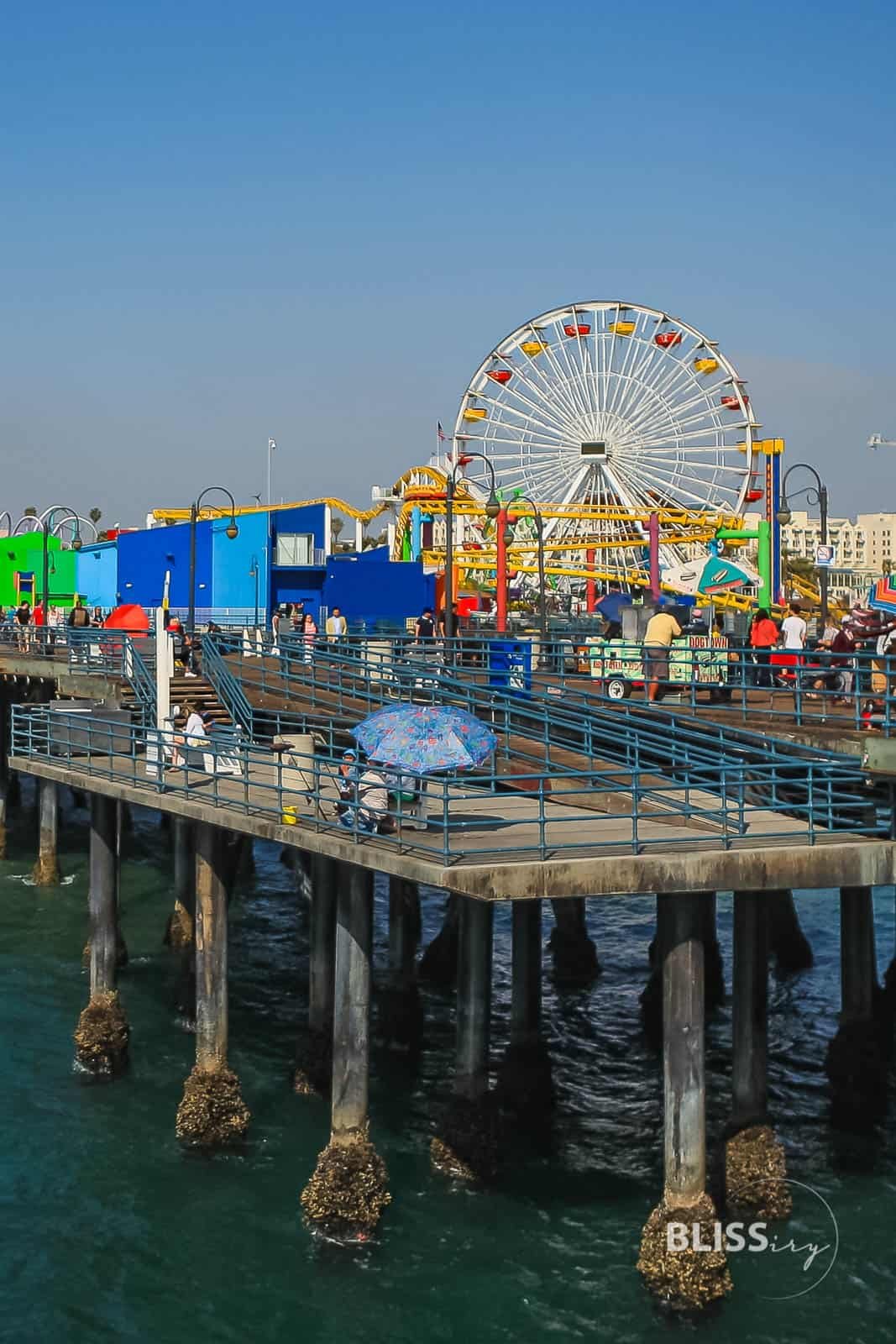 Los Angeles - Santa Monica Pier - Ferris Wheel - Riesenrad und Steg - Sehenswürdigkeiten Los Angeles - Scenic Spots - Baywatch