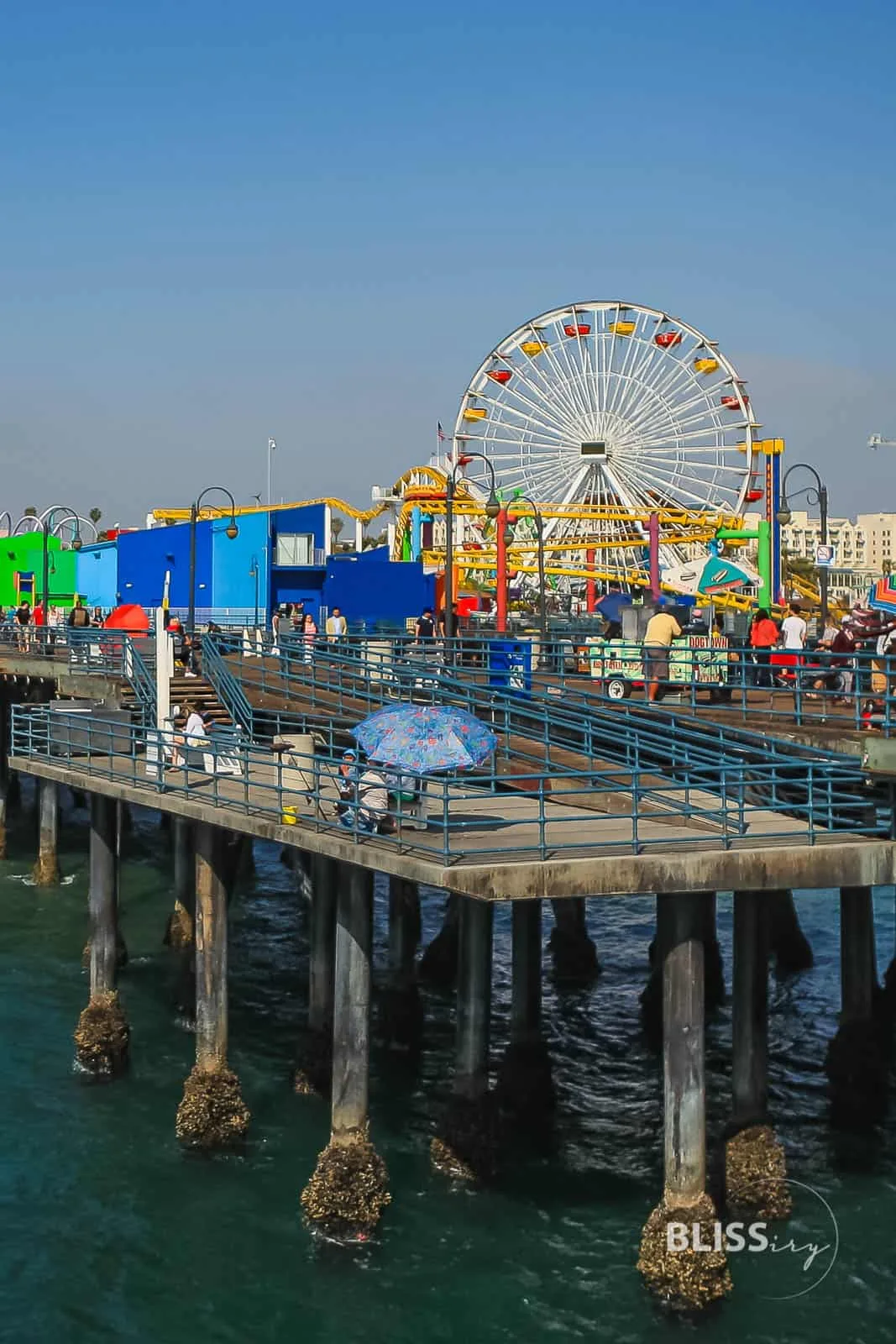 Los Angeles - Santa Monica Pier - Ferris Wheel - Riesenrad und Steg - Sehenswürdigkeiten Los Angeles - Scenic Spots - Baywatch