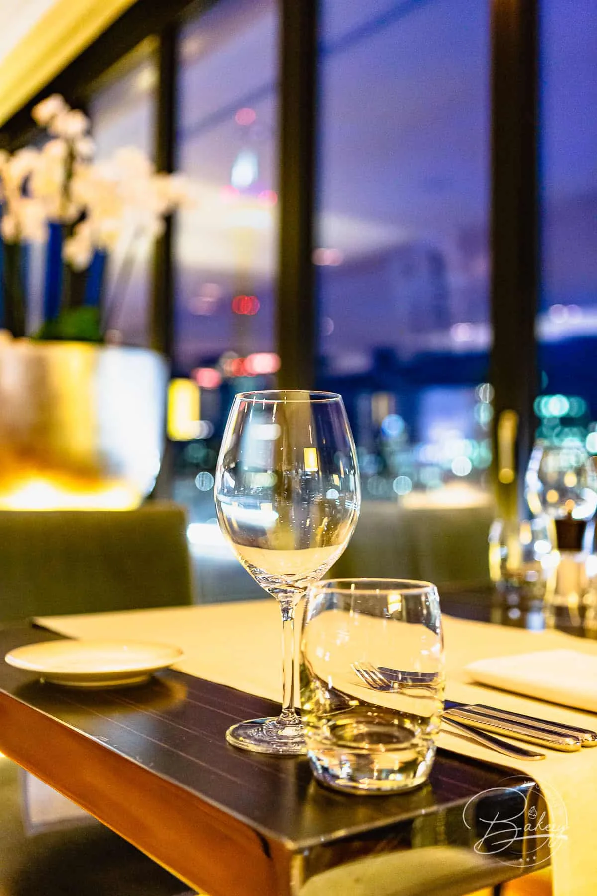 DOX Restaurant Düsseldorf - Genuss mit Aussicht auf den Medienhafen und Fernsehturm - Hyatt Regency Hotel Düsseldorf am Medienhafen - Rheinblick Gourmetküche mit Ausblick und japanischer Sushi Küche - DOX-Restaurant Düsseldorf Medienhafen - Erfahrung DOX Düsseldorf - Ausblick auf Fernsehturm und Gehry-Gebäude. Paul Hoffmann als Chef de Cuisine