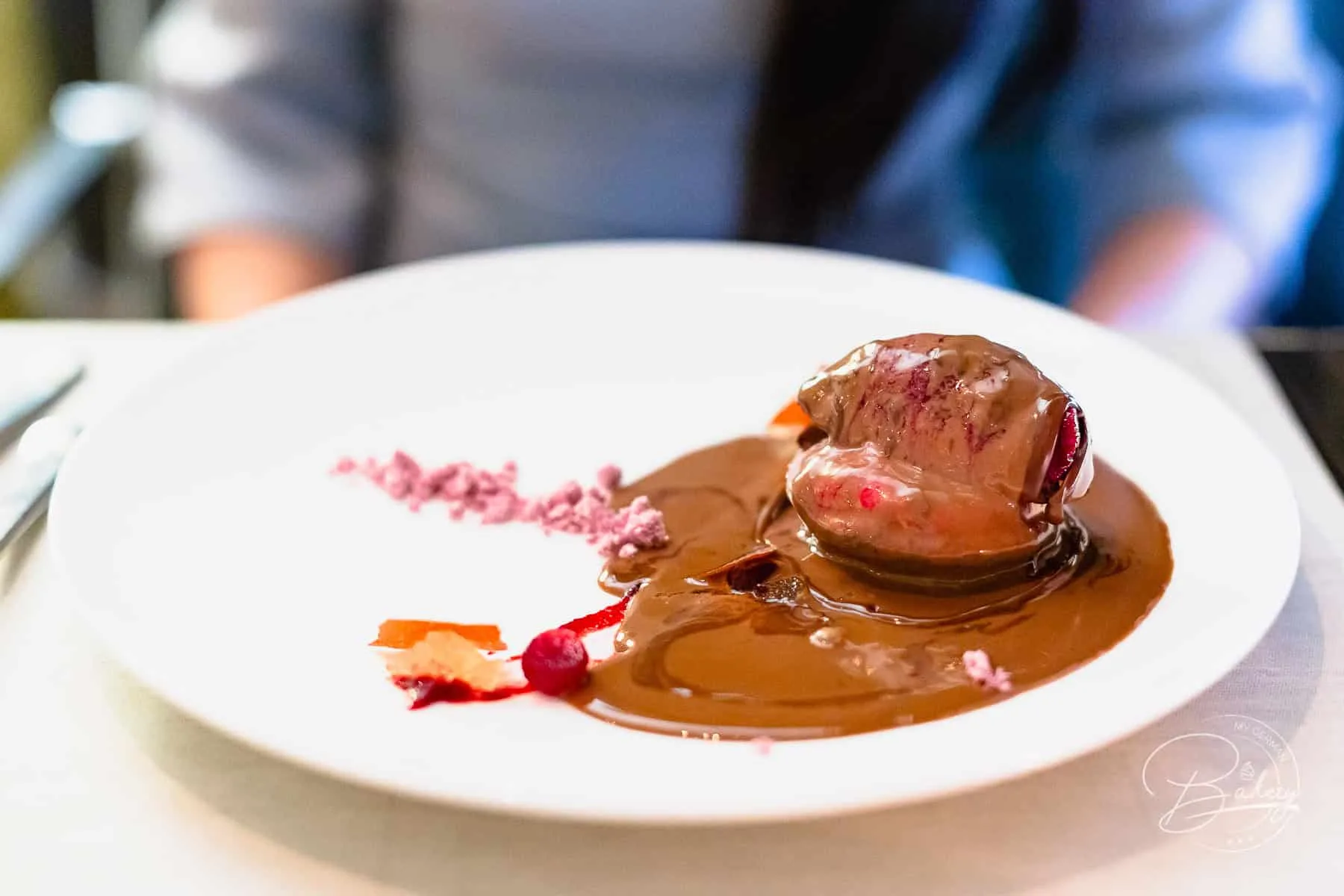 DOX Restaurant Düsseldorf - Genuss mit Aussicht auf den Medienhafen und Fernsehturm - Hyatt Regency Hotel Düsseldorf am Medienhafen - Rheinblick Gourmetküche mit Ausblick und japanischer Sushi Küche - DOX-Restaurant Düsseldorf Medienhafen - Erfahrung DOX Düsseldorf - Ausblick auf Fernsehturm und Gehry-Gebäude. Paul Hoffmann als Chef de Cuisine